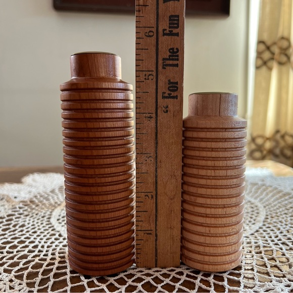 Hanna Dausch wood working taper candle holders - Picture 3 of 4